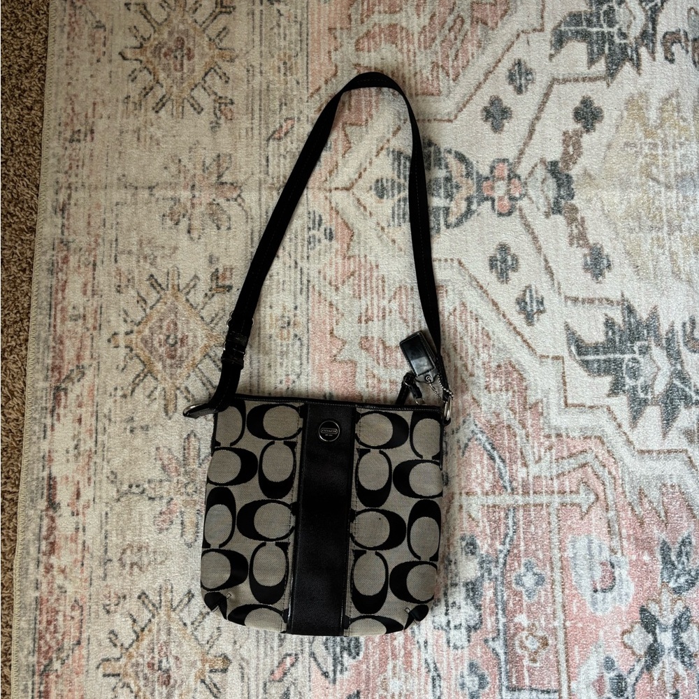Coach Black and Gray Crossbody Bag